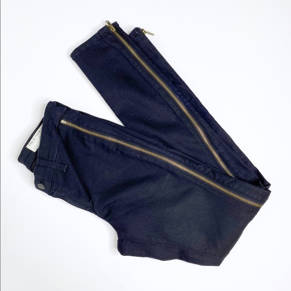 RAG & BONE Black Side Zip Skinny High Waist Jeans - Picture 6 of 8